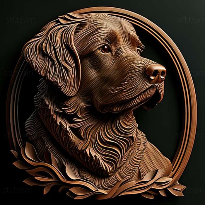 3D model Briar dog breed dog (STL)